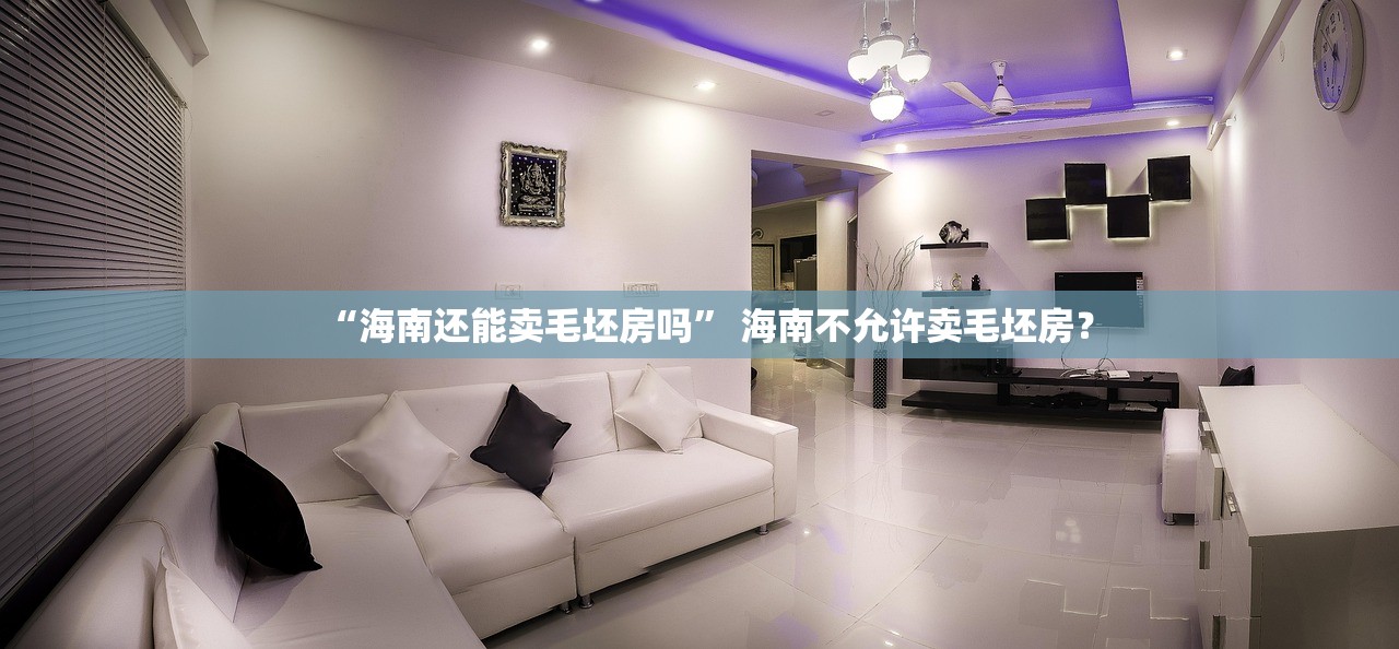 “海南还能卖毛坯房吗” 海南不允许卖毛坯房？