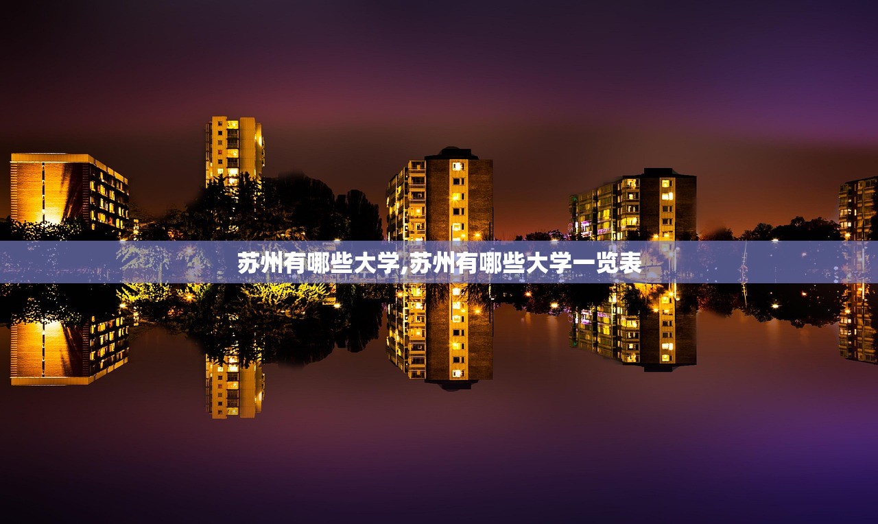 苏州有哪些大学,苏州有哪些大学一览表