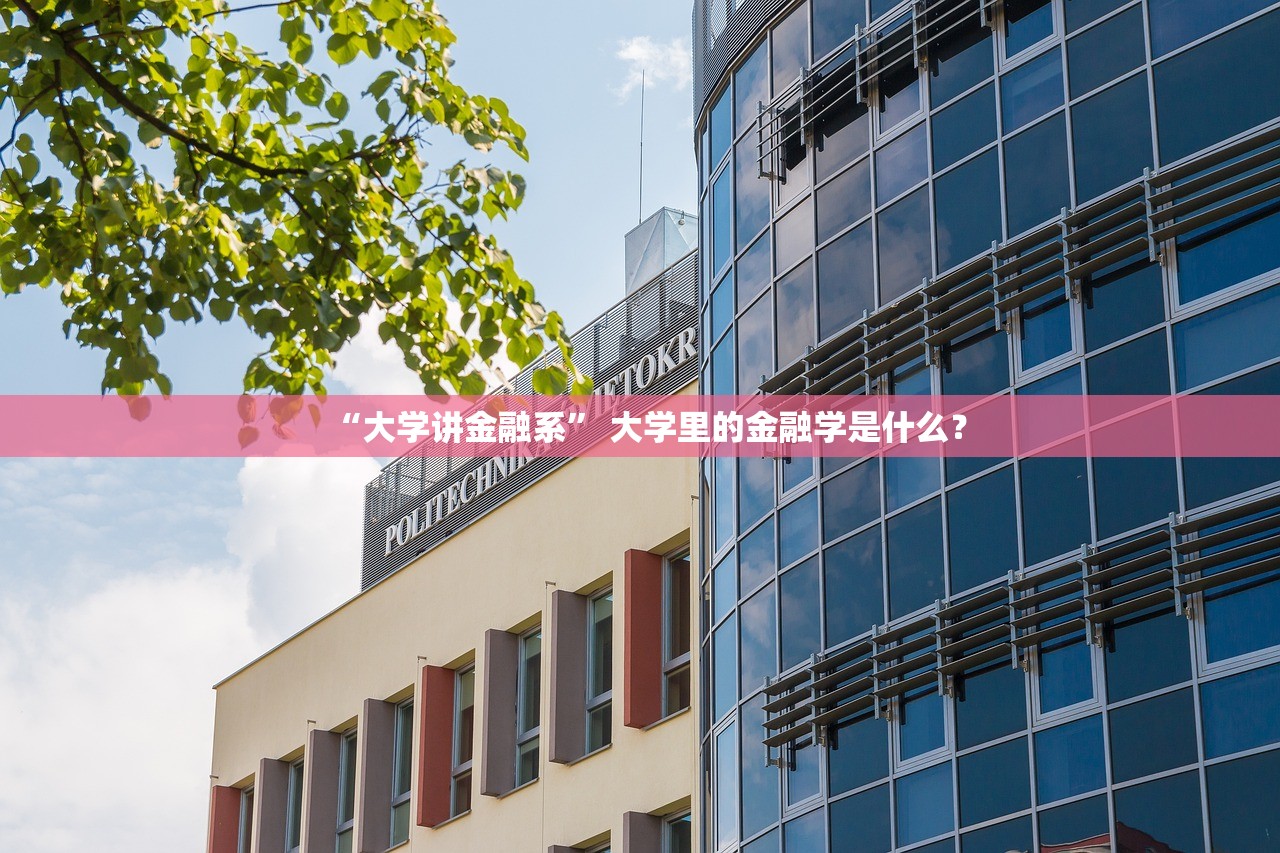 “大学讲金融系” 大学里的金融学是什么？